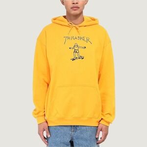 Thrasher‎ Hoodie Gonz Logo Yellow Medium